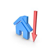 Cost Of Homes Decreasing Icon PNG & PSD Images