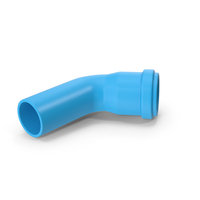Plastic Pipe 45 Degree Blue PNG & PSD Images