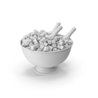 Monochrome Champagne Bowl With Ice PNG & PSD Images