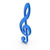Blue Treble Clef Symbol PNG & PSD Images