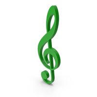 Green Treble Clef Symbol PNG & PSD Images