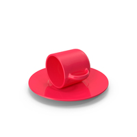 Cup And Saucer Red PNG & PSD Images
