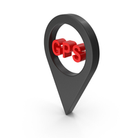 Black & Red GPS Pin Symbol PNG & PSD Images