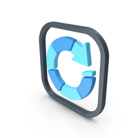 Blue Circular Recycle Symbol PNG & PSD Images