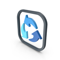 Blue Recycle Symbol PNG & PSD Images