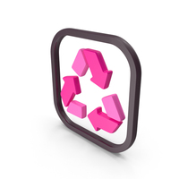 Pink Recycle Symbol PNG & PSD Images