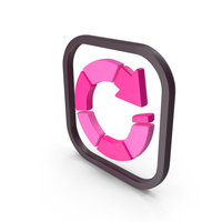 Pink Circular Recycle Symbol PNG & PSD Images