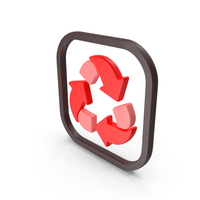 Red Recycle Symbol PNG & PSD Images