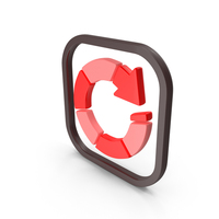 Red Circular Recycle Symbol PNG & PSD Images