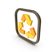 Yellow Recycle Symbol PNG & PSD Images