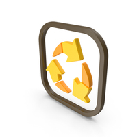 Yellow Recycle Symbol PNG & PSD Images