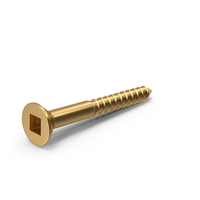 Gold Square Head Screw PNG & PSD Images