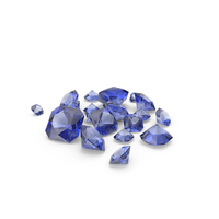 Asscher Cut Blue Sapphires PNG & PSD Images