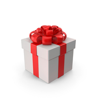 Red & White Gift Box PNG & PSD Images