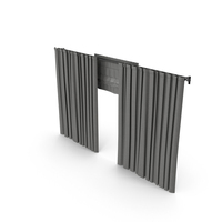 Wide Gray Curtains With Roman PNG & PSD Images