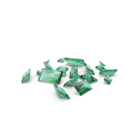 Baguette Cut Emeralds PNG & PSD Images