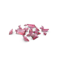 Baguette Cut Pink Topazes PNG & PSD Images