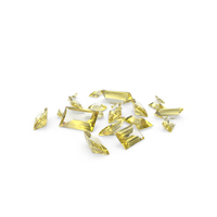 Baguette Cut Yellow Sapphires PNG & PSD Images