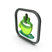 Green Coffee Cup Symbol PNG & PSD Images