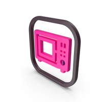 Pink Microwave Symbol PNG & PSD Images