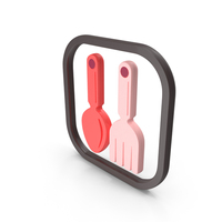 Red Cutlery Symbol PNG & PSD Images