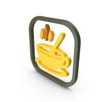 Yellow Coffee Cup Symbol PNG & PSD Images