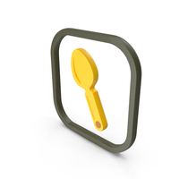 Yellow Spoon Symbol PNG & PSD Images