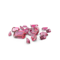 Emerald Cut Pink Topazes PNG & PSD Images