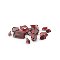 Emerald Cut Rubies PNG & PSD Images