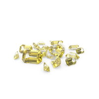 Emerald Cut Yellow Sapphires PNG & PSD Images