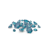 Fire Rose Hexagon Cut Aquamarines PNG & PSD Images