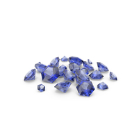 Fire Rose Hexagon Cut Blue Sapphires PNG & PSD Images