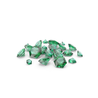 Fire Rose Hexagon Cut Emeralds PNG & PSD Images