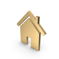 Golden Home Symbol PNG & PSD Images