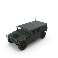 Soft top Military Car HMMWV m1035 Green PNG & PSD Images