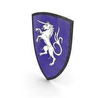 Unicorn Medieval Shield PNG & PSD Images