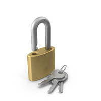 Open Padlock With Keys PNG & PSD Images