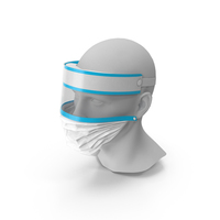 Face Shield with Medical Mask PNG & PSD Images