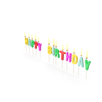 Happy Birthday Candles with Flame PNG & PSD Images