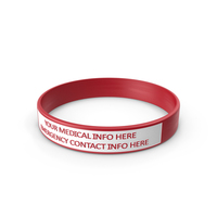 Medical Alert ID Wristband PNG & PSD Images