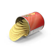 Opened Pringles Potato Chips Small Can PNG & PSD Images