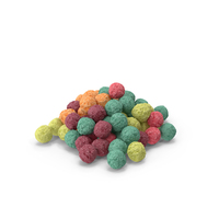 Pile of Colorful Cereal Balls PNG & PSD Images