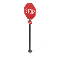 Red Octagonal Stop Street Sign PNG & PSD Images
