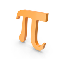 Pi Symbol Orange PNG & PSD Images