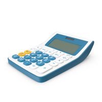 White & Blue Calculator PNG & PSD Images
