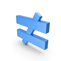Blue Inequality Sign PNG & PSD Images