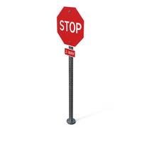 Red Stop Octagonal Street Sign PNG & PSD Images