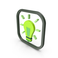 Green Glowing Lamp Symbol PNG & PSD Images