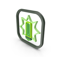 Green Glowing Lamp Icon PNG & PSD Images