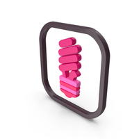Pink CFL Lamp Symbol PNG & PSD Images